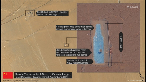 Phát hiện mô hình tàu sân bay Mỹ thứ hai ở sa mạc Trung Quốc