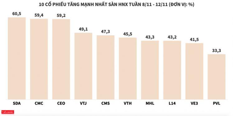 Nhóm cổ phiếu vừa và nhỏ thêm một tuần hút mạnh dòng tiền