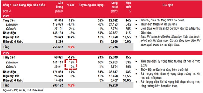 SSI Research: Lợi nhuận công ty điện than sẽ tốt hơn công ty điện khí