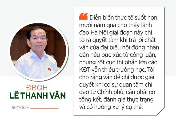 Đại biểu Quốc hội Lê Thanh Vân: “Cần phải thanh tra toàn bộ đất dành cho giáo dục tại các khu đô thị”