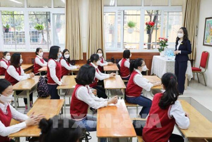 Từ ngày 8/2, học sinh từ lớp 7 - 12 ở Hà Nội đi học trực tiếp