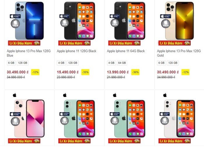 Điện thoại và phụ kiện giảm giá đến 70%, iPhone 13 "bốc hơi” gần chục triệu đồng