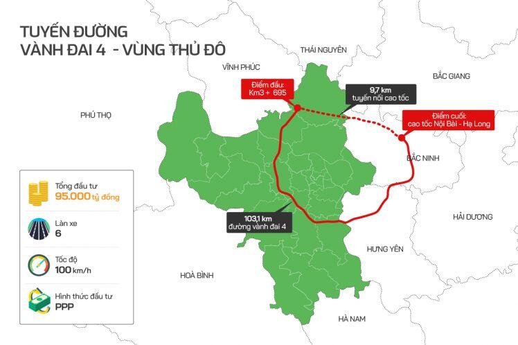 Chủ tịch Hà Nội: Dự kiến 60% đường vành đai 4 sẽ đi trên cao