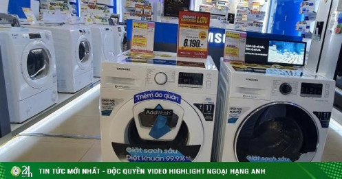Hàng điện máy "ồ ạt” giảm giá đầu năm, máy giặt cửa ngang chỉ còn từ 5 triệu đồng/chiếc