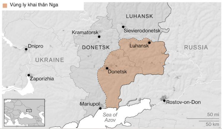 Vì sao Donetsk và Luhansk trở thành trung tâm trong kế hoạch của ông Putin về Ukraine?