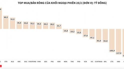 Khối ngoại tiếp tục bán ròng, mạnh tay xả HPG, VND và CTG