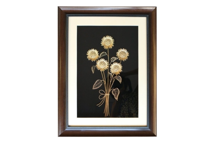 Tranh hướng dương mạ vàng giá 50 triệu đồng, đại gia Hà thành mua làm quà 8/3