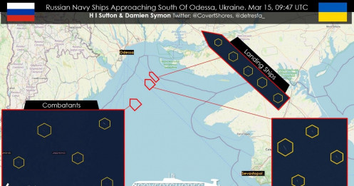 Ảnh vệ tinh hé lộ dàn chiến hạm Nga tiến gần thành phố chiến lược Ukraine