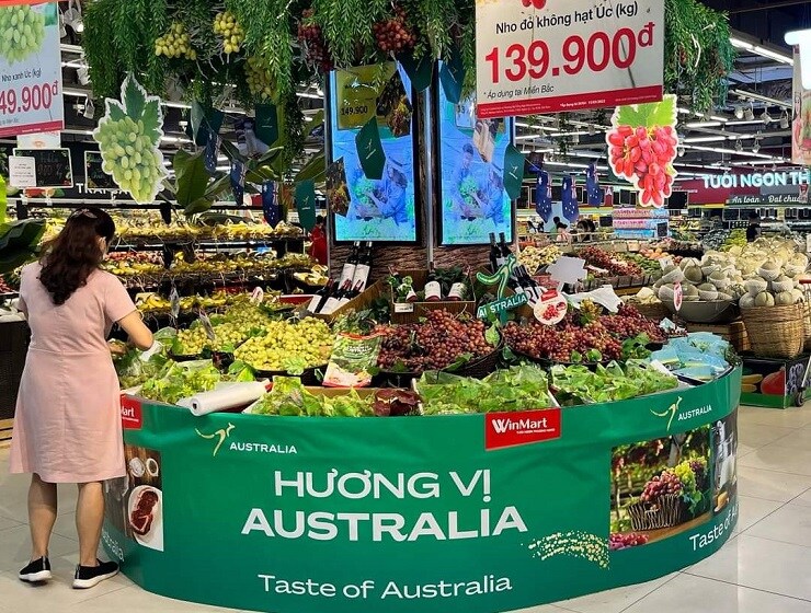 Nho xanh không hạt Úc đổ bộ thị trường Việt có giá "siêu rẻ”