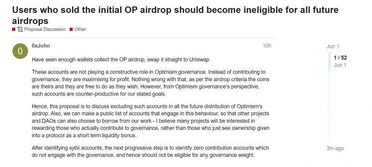 Giá Optimism (OP) giảm mạnh sau airdrop, cộng đồng chia rẽ