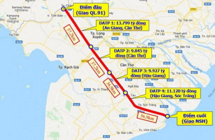 Đầu tư gần 45.000 tỷ đồng làm 180km cao tốc cho Đồng bằng sông Cửu Long