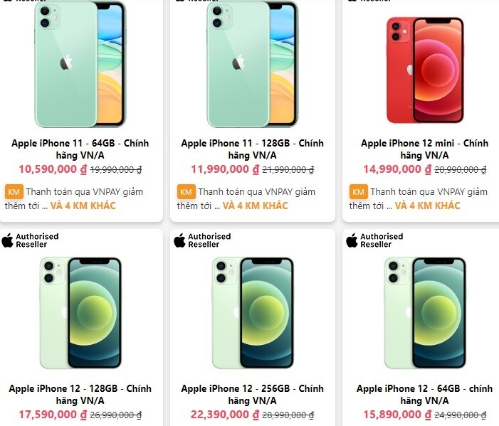 Hàng loạt mẫu điện thoại giảm giá đến 50%, iPhone 11 chỉ còn từ 10 triệu đồng/chiếc