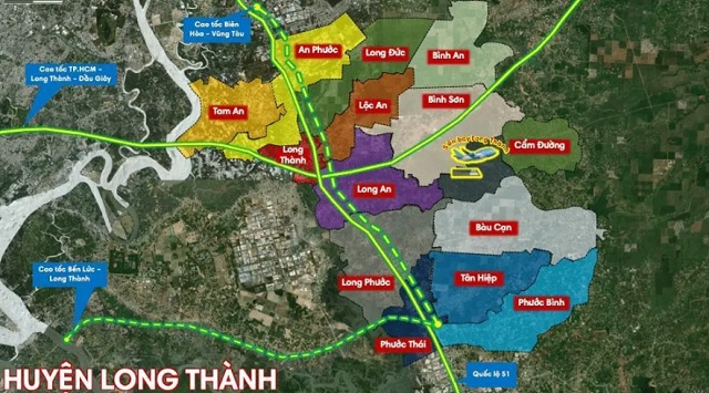 Quy hoạch 5 phân vùng phát triển huyện Long Thành, tỉnh Đồng Nai