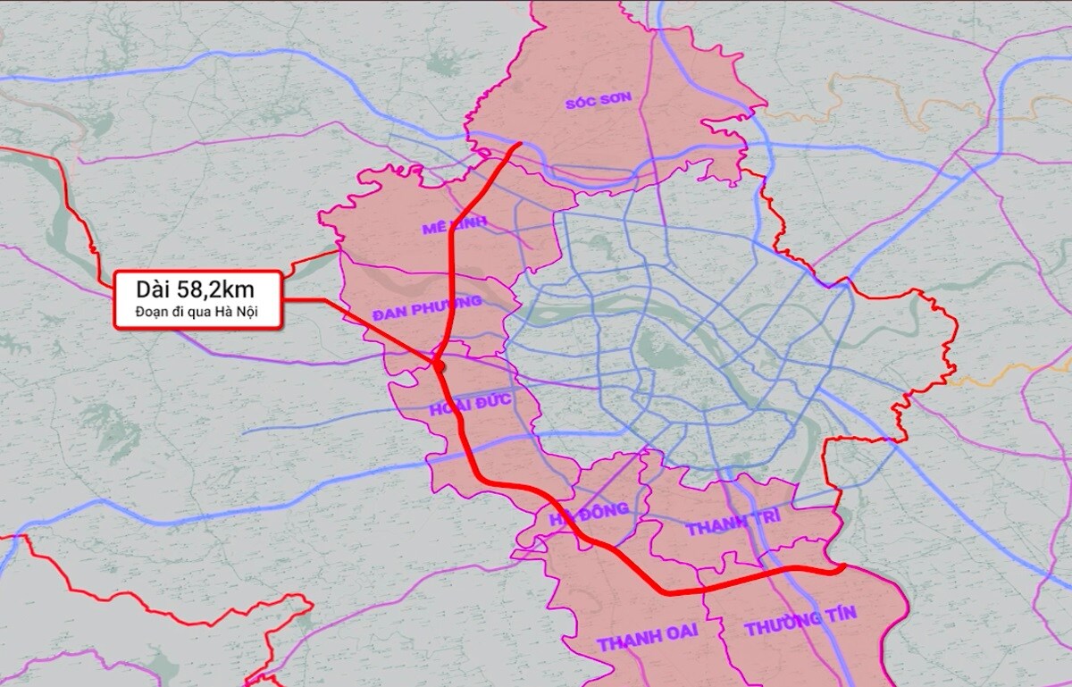 Đường Vành đai 4: Giá đất tiếp tục tăng sau khi Hà Nội lập đường chỉ giới đỏ