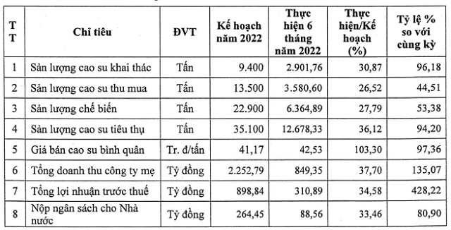 Cao su Phước Hòa tiếp tục đặt mục tiêu lãi 220 tỷ đồng quý III, gấp 3,2 lần cùng kỳ