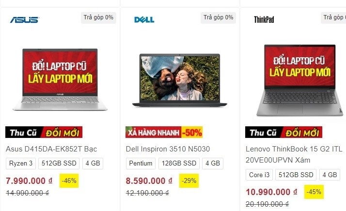 Laptop bất ngờ giảm giá đến 50%, hàng loạt sản phẩm chỉ còn từ 4,7 triệu đồng