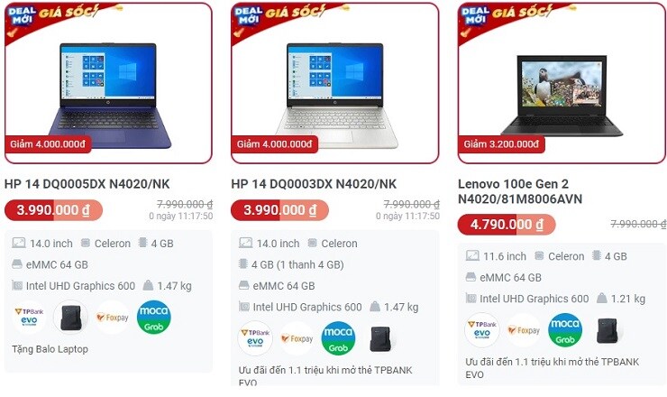 Bất ngờ laptop "đập hộp” giảm giá "sốc” chỉ còn 3,9 triệu đồng/sản phẩm, có nên mua không?