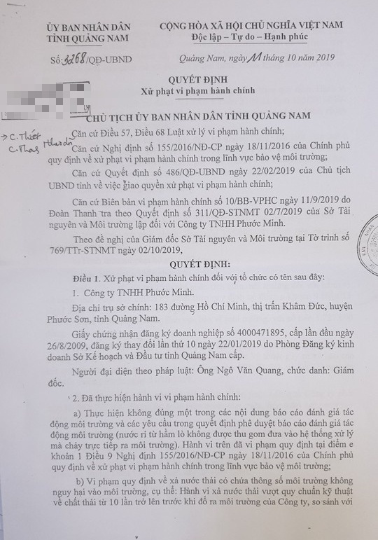 Quảng Nam yêu cầu công ty của "đại gia vàng" Ngô Văn Quang tạm dừng hoạt động