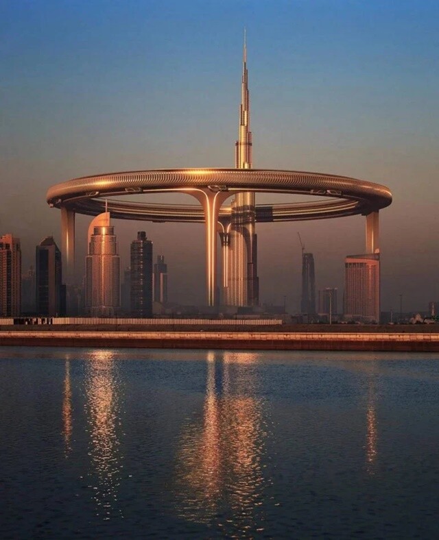 Dubai 'tham vọng' xây nhẫn tròn khổng lồ quanh tòa nhà cao nhất thế giới
