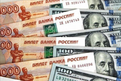 Tỷ giá ruble/USD xuống mức thấp nhất trong 7 tuần