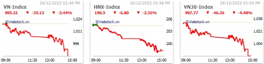 Nhịp đập Thị trường 26/12: Large Cap tụt dốc, VN-Index bốc hơi 35 điểm
