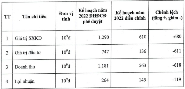 Sudico điều chỉnh giảm mạnh kế hoạch 2022 dù năm tài chính đã kết thúc