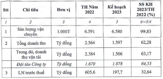 VOS đặt kế hoạch lãi trước thuế 2023 giảm 67%