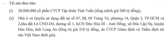 Tập đoàn Thái Tuấn chậm thanh toán gốc và lãi trái phiếu hơn 870 tỷ đồng