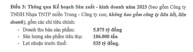 Nhựa Tiền Phong sắp chi gần 65 tỷ đồng trả cổ tức bằng tiền, tỷ lệ 5%