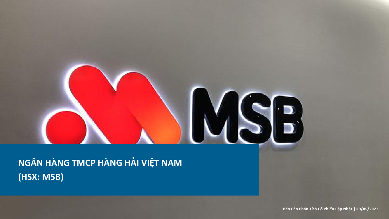 MSB: Khuyến nghị MUA với giá mục tiêu 16,000 đồng/cổ phiếu