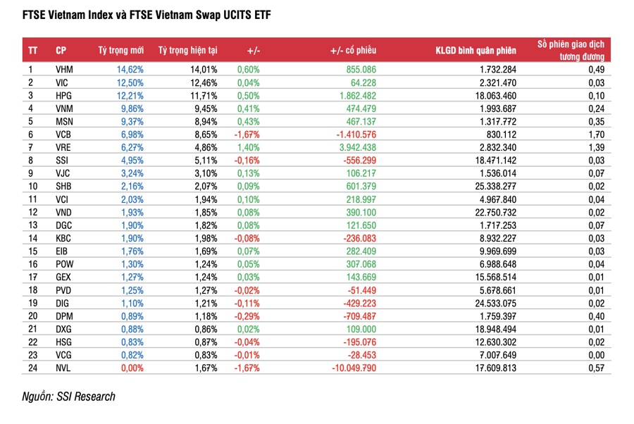 Những cổ phiếu nào sẽ bị 2 ETF ngoại loại bỏ khỏi danh mục trong kỳ tới?