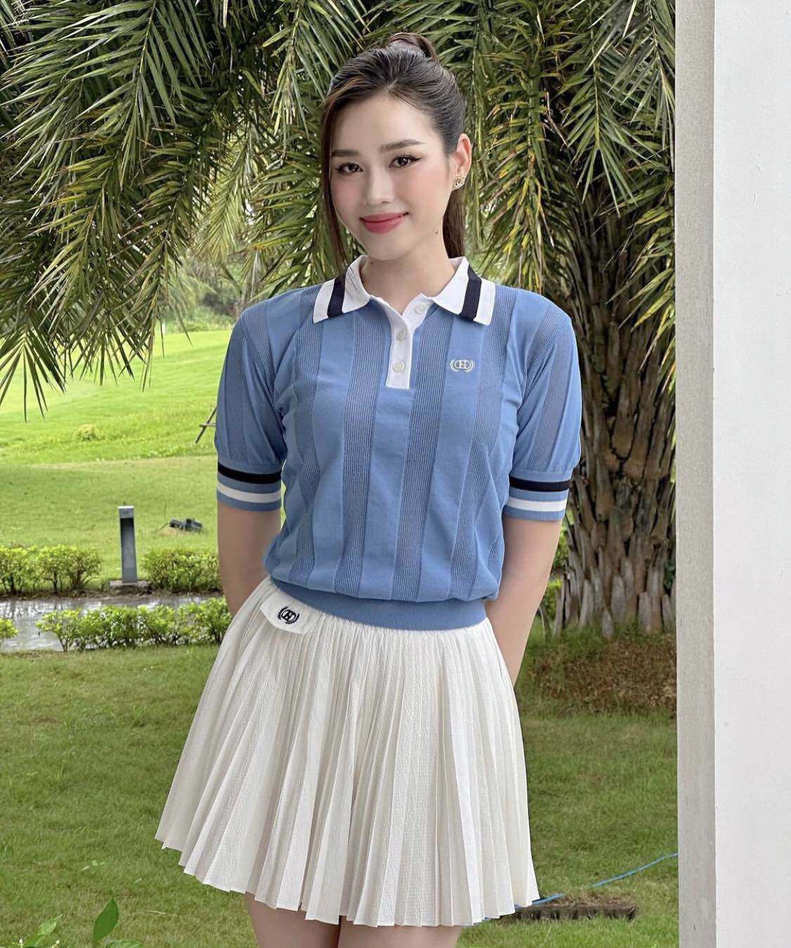 Mới chơi môn "nhà giàu", Đỗ Hà diện váy siêu ngắn khoe chân “đẹp nhất Việt Nam”