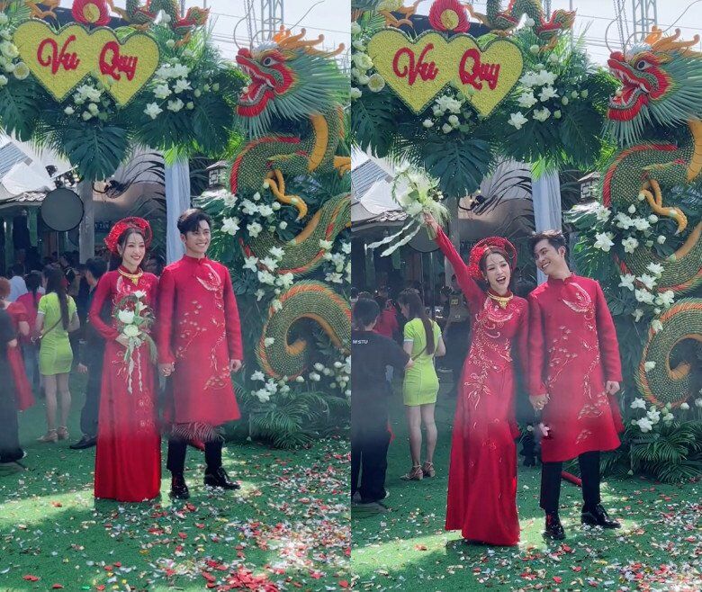 Sính lễ 4 đám cưới Puka - Gin Tuấn Kiệt: 1000 viên kim cương, 14 tráp rồng phượng, 20 cây vàng, 500 triệu tiền mặt