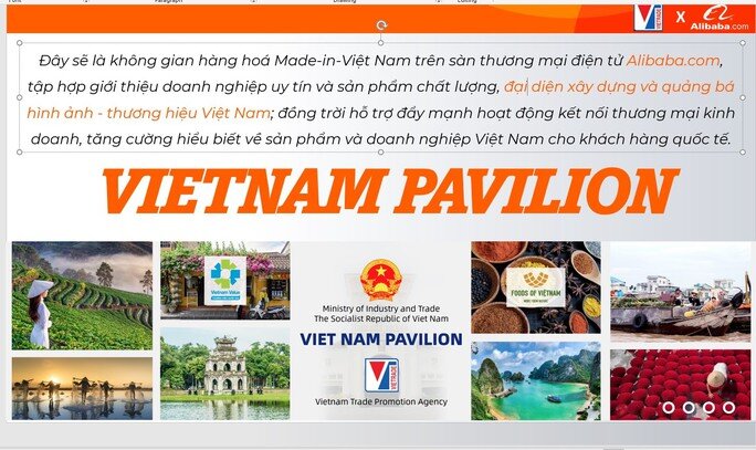 Ngành hàng nào được ưu tiên trên gian hàng quốc gia Việt Nam tại Alibaba.com?