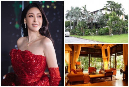 Toàn cảnh biệt thự xa hoa như cung điện của Hoa hậu Hà Kiều Anh