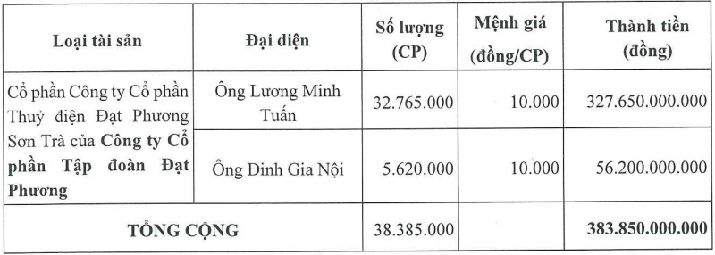 DPG bảo lãnh cho công ty con vay để thực hiện dự án thủy điện Sơn Trà