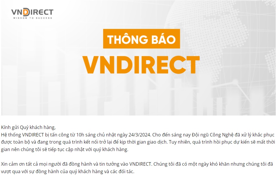 Nhà đầu tư xôn xao vì VNDirect bị hack