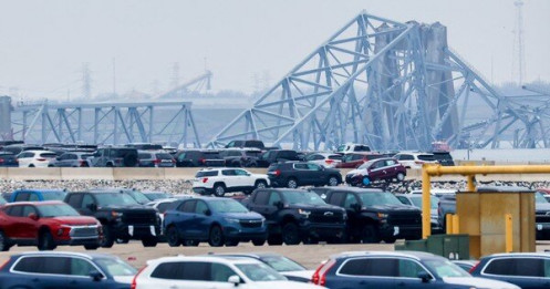 Ngành ô tô Mỹ nhận đòn giáng từ vụ sập cầu cảng Baltimore