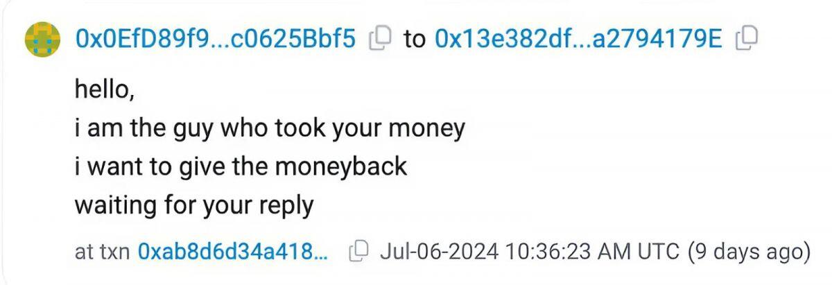 "Cá voi" ETH bất ngờ được kẻ xấu trả lại tiền sau gần 1 năm bị tấn công phishing