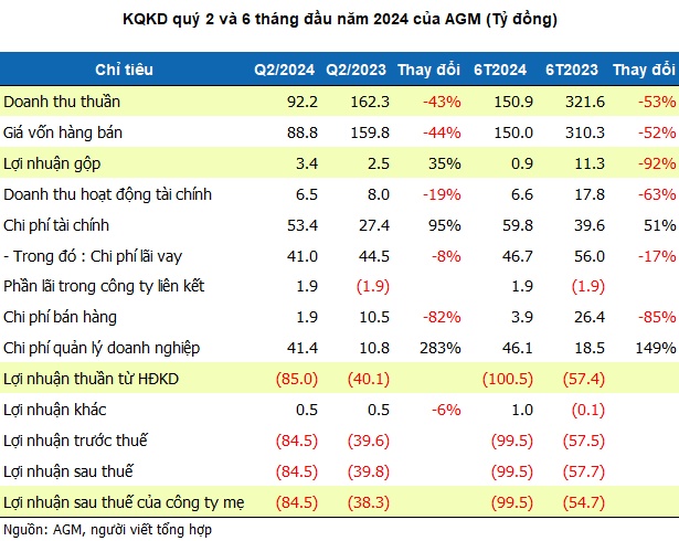 Cổ phiếu AGM nằm sàn khi báo lỗ thêm gần 85 tỷ đồng