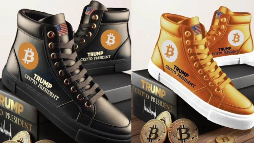 Ông Trump mở bán giày thể thao Bitcoin, một phiên bản đã cháy hàng