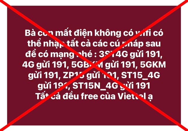 Viettel bác tin giả đang lan truyền