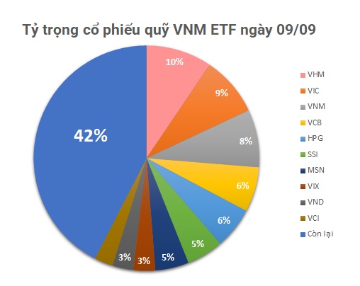 VNM ETF mua ròng mạnh, bán hết HNG