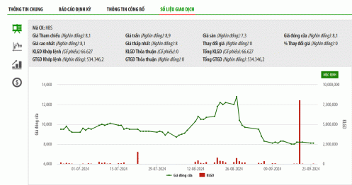 Tân Tổng giám đốc HBS mua thành công 8 triệu cổ phiếu