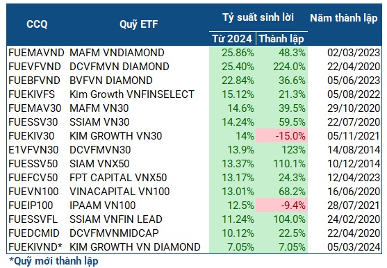 Các quỹ ETF tại Việt Nam đang mô phỏng theo chỉ số nào?