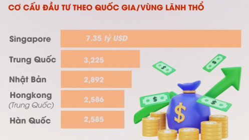 Vốn đầu tư nước ngoài đăng ký vào Việt Nam hơn 24,78 tỷ USD