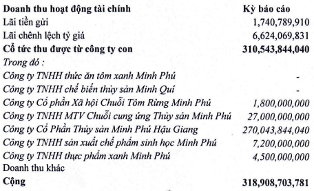 Biên lãi gộp co hẹp, Minh Phú vẫn lãi lớn nhờ cổ tức từ công ty con