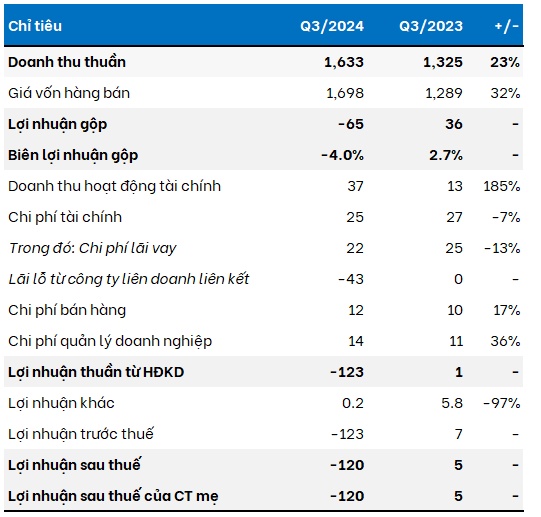 Thép Tiến Lên lỗ kỷ lục 270 tỷ sau 9 tháng, đang lỗ ở cổ phiếu DGC, VND