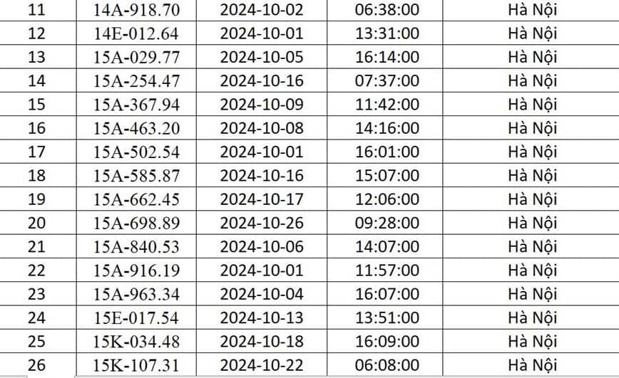 Công an Hà Nội “điểm danh” 541 xe ô tô bị phạt nguội trong tháng 10/2024