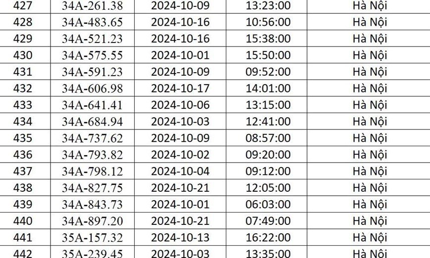 Công an Hà Nội “điểm danh” 541 xe ô tô bị phạt nguội trong tháng 10/2024